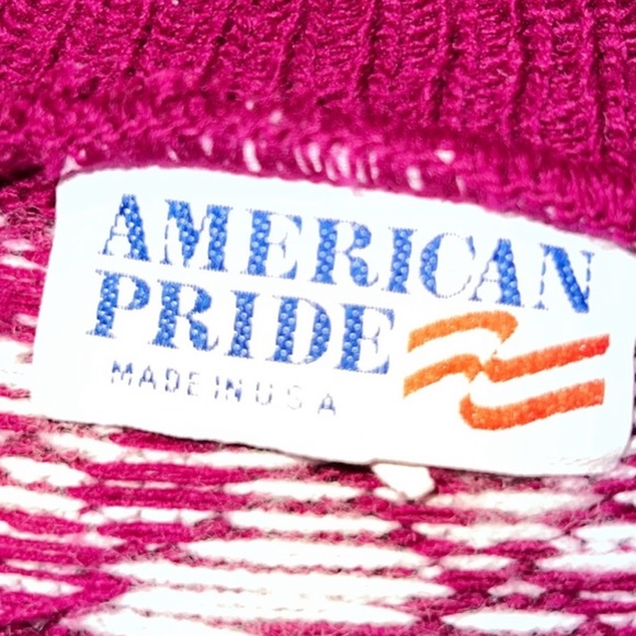 American Pride Vintage 1980s Maroon Sweater Size Large - Picture 5 of 6